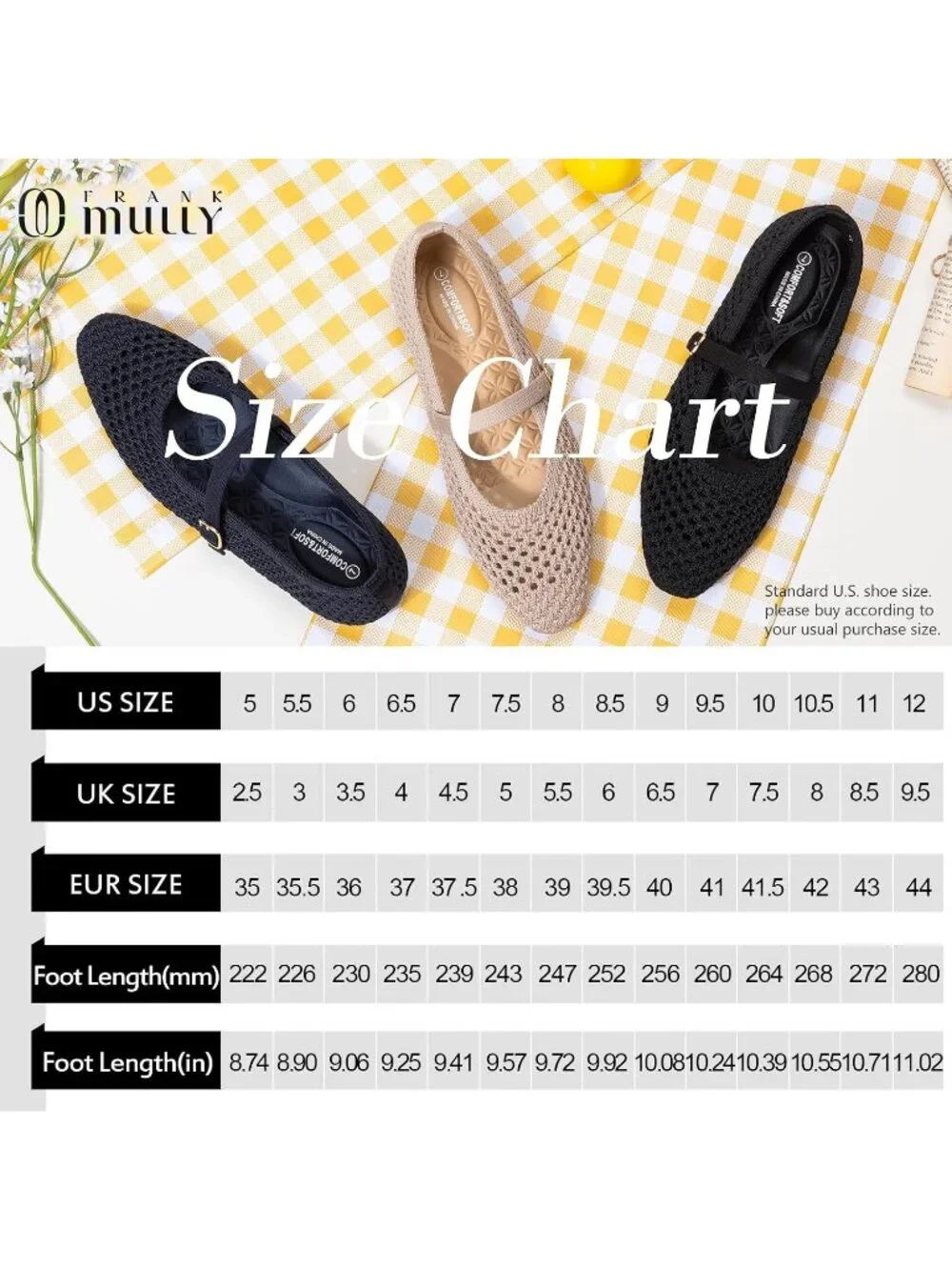 Women's Beige Rubber Knit Square Toe Ballet Flats With Strap Comfortable Shoes